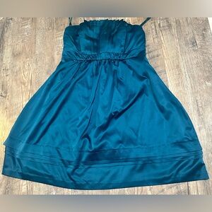 Elegant Teal Strapless Dress